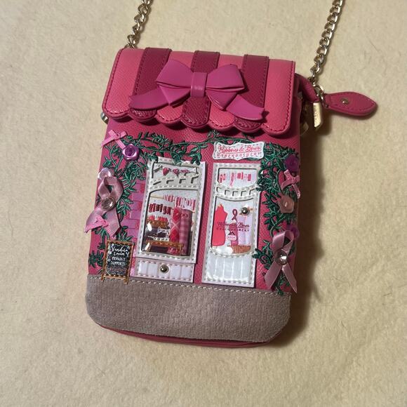 Vendula Ribbons & Bows Haberdashery Crossbody Phone Pouch Pink Ribbon Purse NWOT - Picture 13 of 15